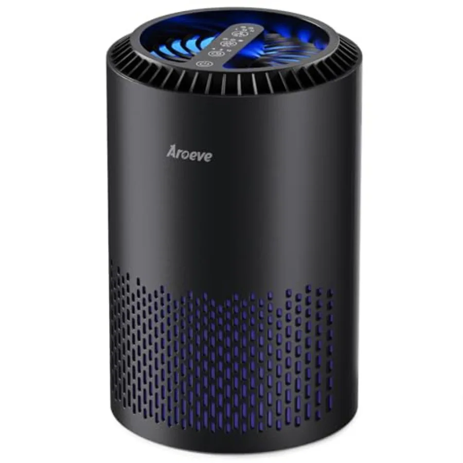 

Air Purifiers for Bedroom Home Air Purifier For Smoke Pollen Dander Hair Smell Air Cleaner with Sleep Mode Speed Control For Be