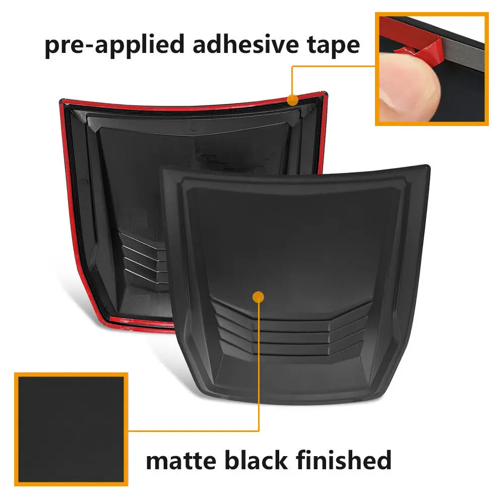 Matte Black Bonnet Scoop Hood Cover Guard Trim For Ford Everest 2015 2016 2017 2018 2019 2020 2021 2022