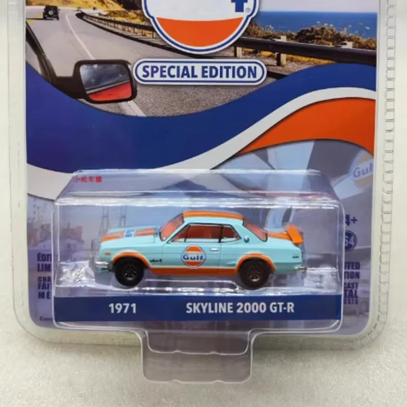 Greenlight Diecast Alloy 1:64 1971 Skyline GT-R Car Model Static Decoration Collectibles Gift Toys