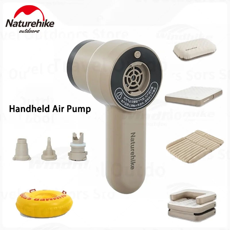 Naturehike Handheld Air Pump Type-C Rechargeable Ultralight Portable Camping Equipments for Inflatable Mattress Sofa Pillow Bed