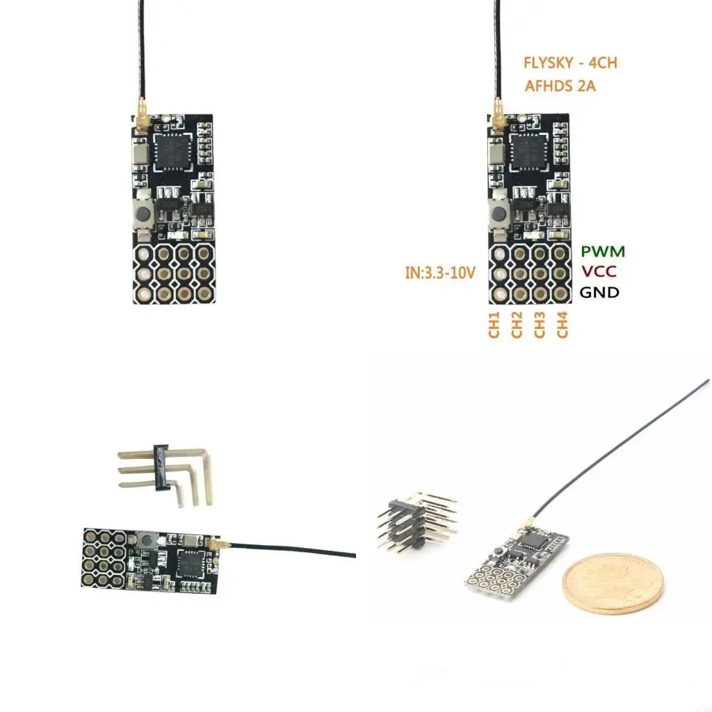 FS2A 4CH Receiver AFHDS 2A Mini Remote Controlled Receiver for Flysky i6X i6S