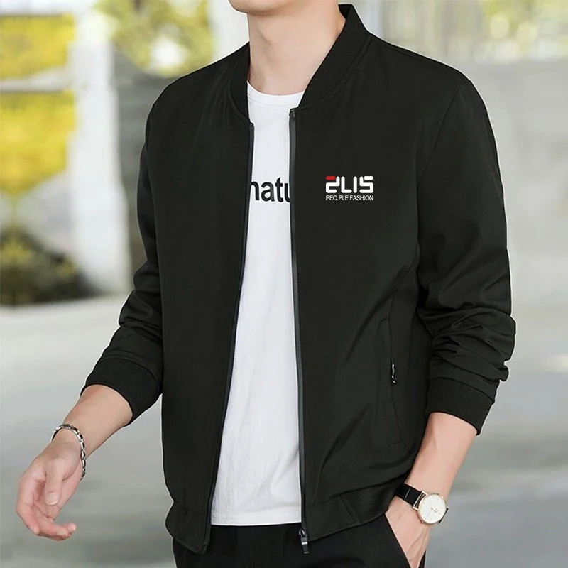Lightweight Casual Men's Jacket 2023 Spring Autumn New Style Stand Collar Windbreaker Sun Protection Fashionable Trendy Printed