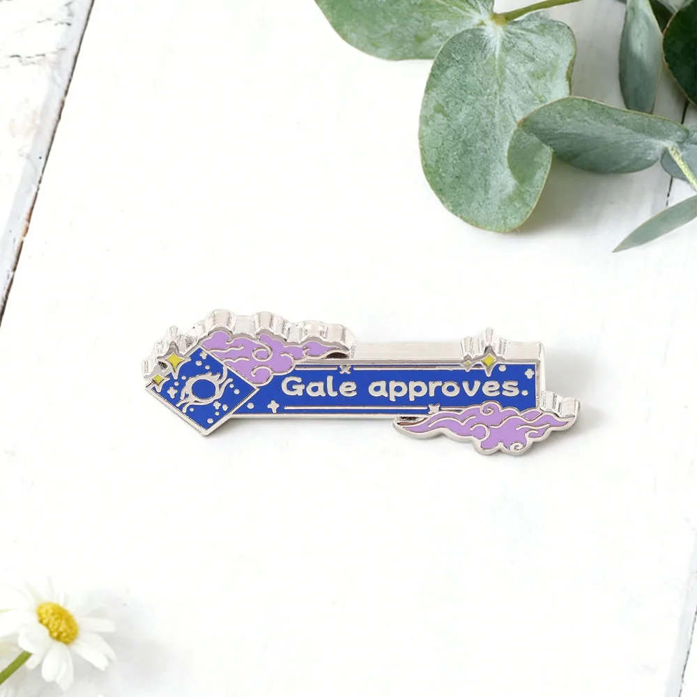 Gale Approves Brosche, Fantasy-Spiel-inspirierte Emaille-Pin, Magischer Zauberer, Sternen-Abzeichen, Gamer-Cosplay-Kostüm, Rucksack-Accessoire – Detail 8