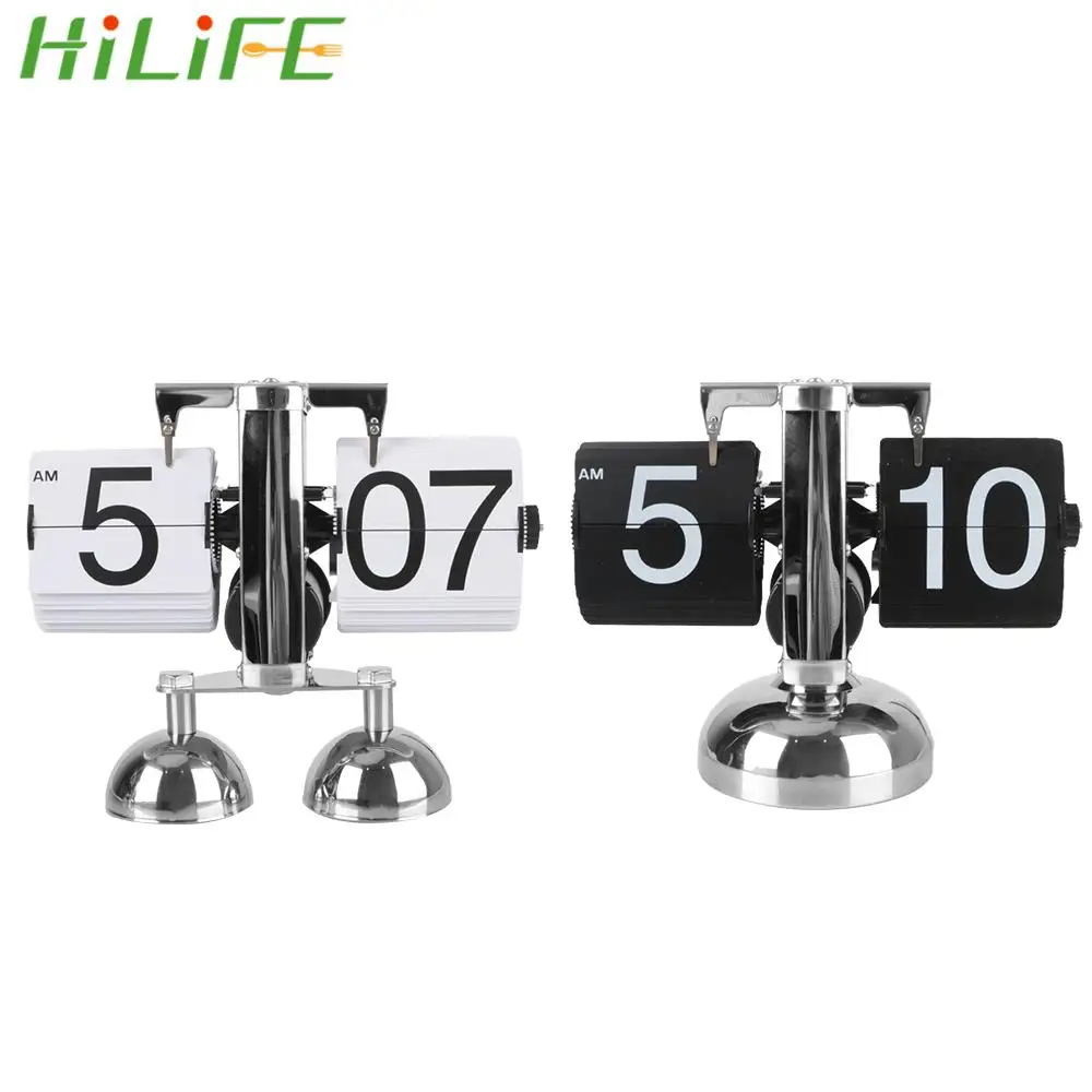 Digital Clock Flip Internal Gear Operated Auto Flip Operated Quartz Clock Retro Flip Clock Home Decors