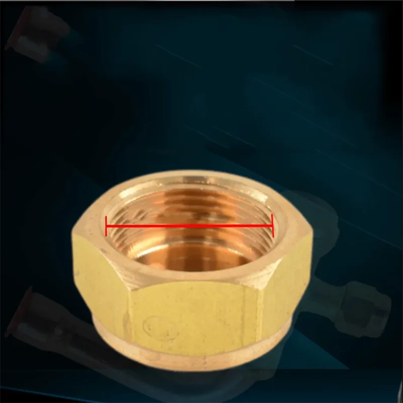 Picture 4: 9.8/ 11/ 15/ 17/21/ 24.5mm Copper Screw Cap Air Conditioner External Unit Valve Cap Conditioner Shut-off Valve Cap Threaded Plug