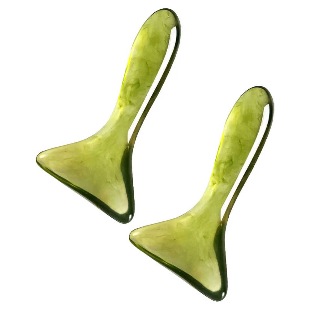 

2pcs Massage Tools Gua Board for Face Neck Back Body Meridian Clearing H Massager Tool Durable Material Full Beauty