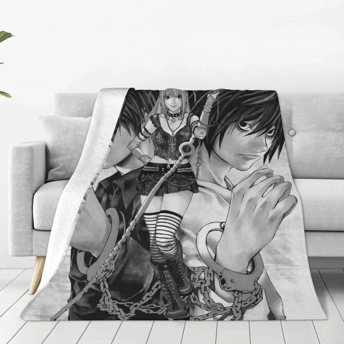 Deaths Notes Ryuk Anime Blanket Soft Warm Flannel Throw Blanket Bedding for Bed Living room Picnic Travel Home Couch