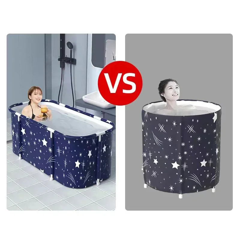 Foldable Bath Tub Portable Bathtube Ice Hot Tub for Baby Bath Pet Bath Sweat Steaming Foot Spa Outdoor Camping Vehicle-mountead