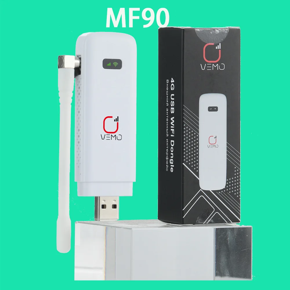 VEMO MF90 Portable WiFi USB Modem Stick 4G LTE WiFi Router 150Mbps SIM Card Slot WiFi Dongle 4G Card Router for Laptops