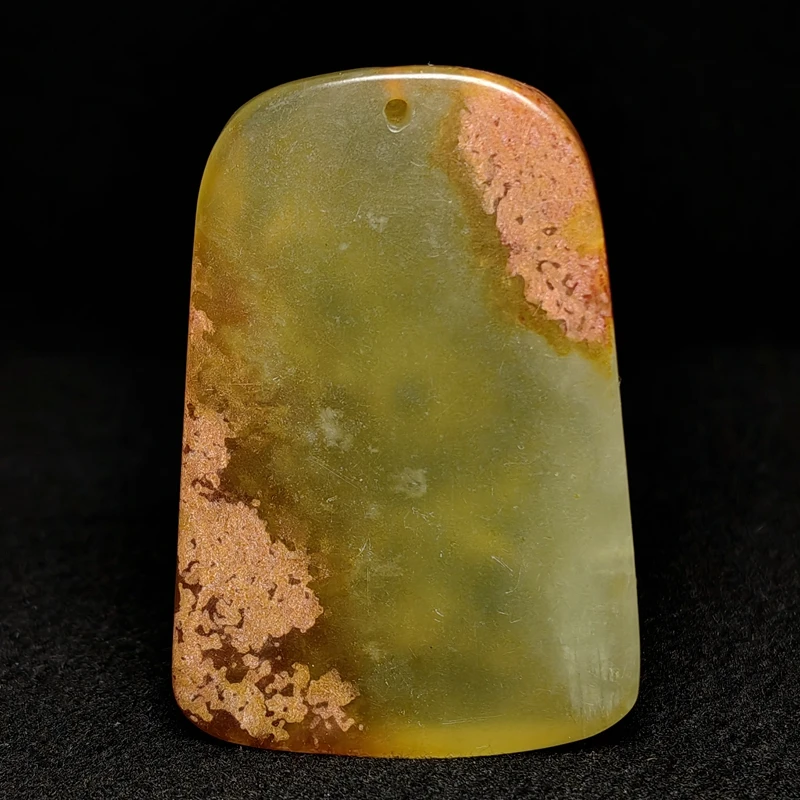 YIZHU CULTUER ART Size 6.1×4.2 cm Chinese Old Jade Hand carved Loong Dragon Statue Yu Bi Yubi Pendant Collection