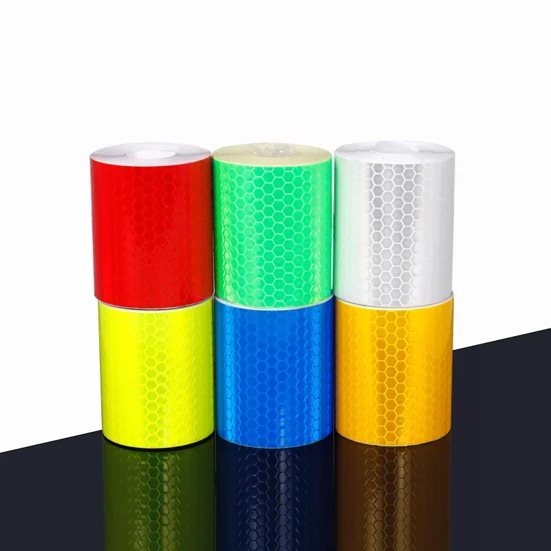 Car Reflective Safety Tape Warning Sticker, Reflective Protective Tape, Strip Film for Trucks, Auto, Motorcycle, 3m, 1m