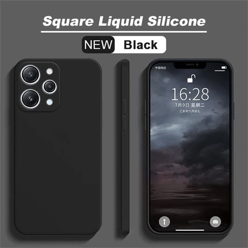 Für Xiaomi Redmi 12 4G Fall Flüssigkeit Silikon Plain Gummi Funda Schutz Fall Für Redmi 12 Abdeckung Für Redmi 12 fall – Detail 7