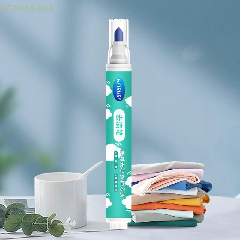 

1pcs Portable Washing Free Oil Red Wine Stain Remover Marker Pen For Small Greasy Filth Magic Clothing Stain Removal Pen