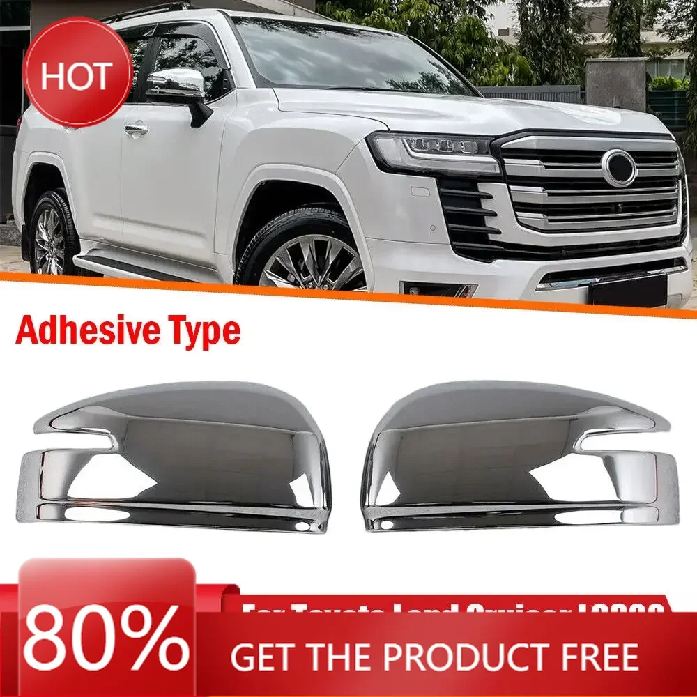 

Чехлы на зеркала для Toyota Land Cruiser LC300 2022-2024, автомобильная наклейка, крышка бокового зеркала заднего вида, крышка крыла, внешняя дверь, вид сзади, Ca