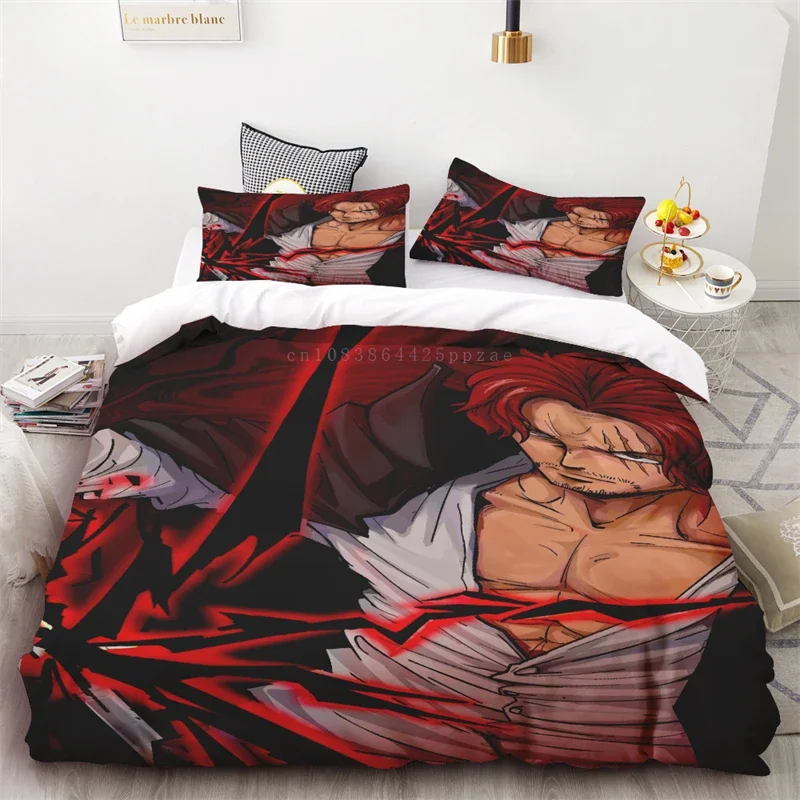 Duvet Cover One Piece Luffy Chopper and Other Poster Style Cartoon Children's Animation HD Printing Soft Comfortable Breathable