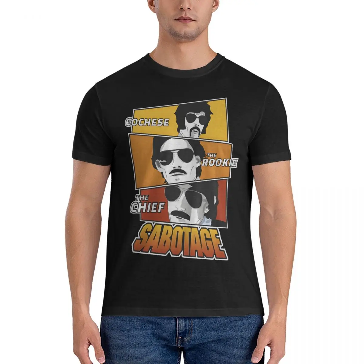 Sabotage Men T Shirts Beastie Boys Vintage Tees Short Sleeve Crewneck T-Shirt Cotton Printed Clothing