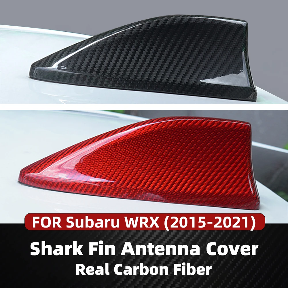 

For Subaru WRX (2015-2021) Real Carbon Fiber Shark Fin Aerial Antenna Cap Cover Trim Black Car Sticker Accessories Auto Radio AM