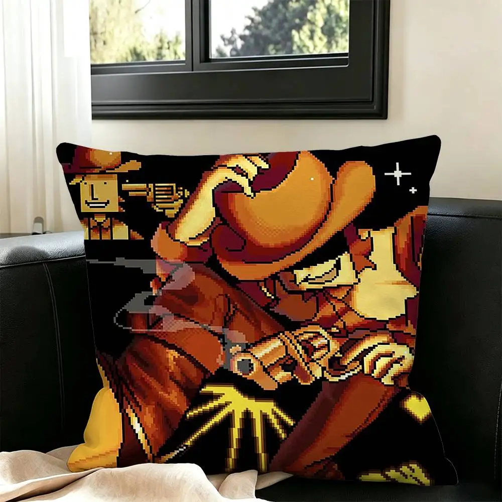 YELLOW DELTARUNE  Pillow Case Square Double-Sided Sofa Cushion Cover Bedroom Bedside Pillow
