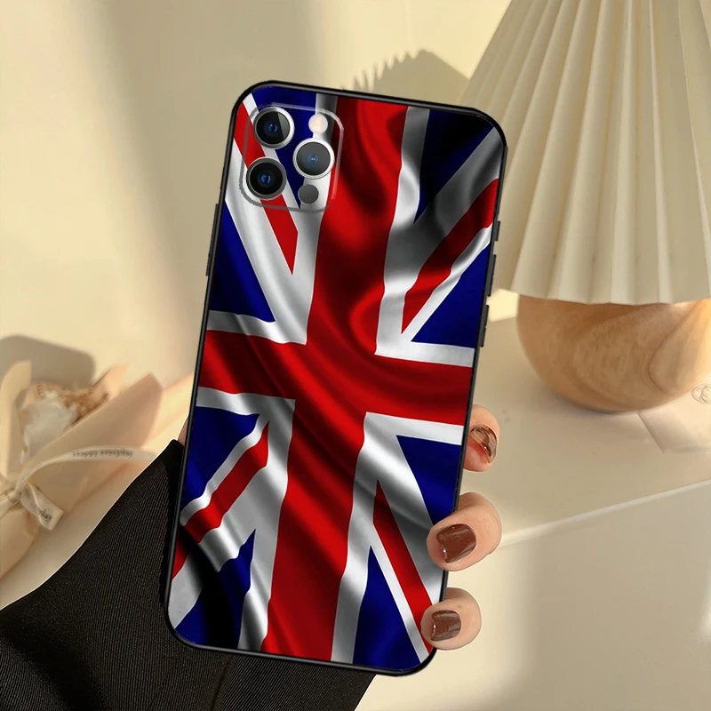 Union Jack British England UK Flag Case For iPhone 11 12 13 14 15 16 Pro Max Cover For iPhone 13 12 Mini XR X XS Plus