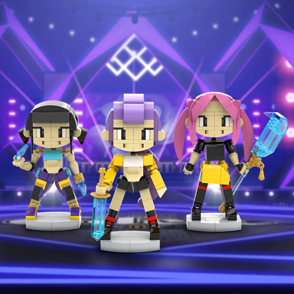 K-pop شيطان الصيادين Bricksheadz اللبنات الموسيقى الكورية أنيمي الطيور النمر فتاة مجموعة نموذج لجسم جمع اللعب المشجعين هدية #3