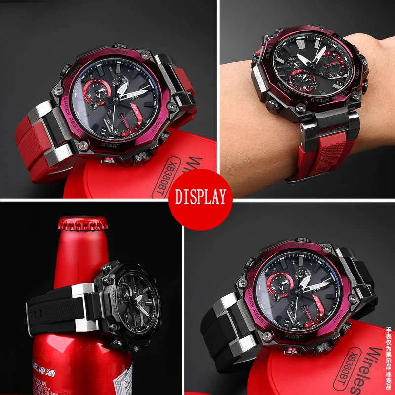حزام من السيليكون المعدل ل كاسيو ، حزام الساعات الفولاذ المقاوم للصدأ ، عالية الجودة ، G-SHOCK ، MTG-B2000B ، MTG-B2000D ، MTG-B2000BD ، MTG-B2000