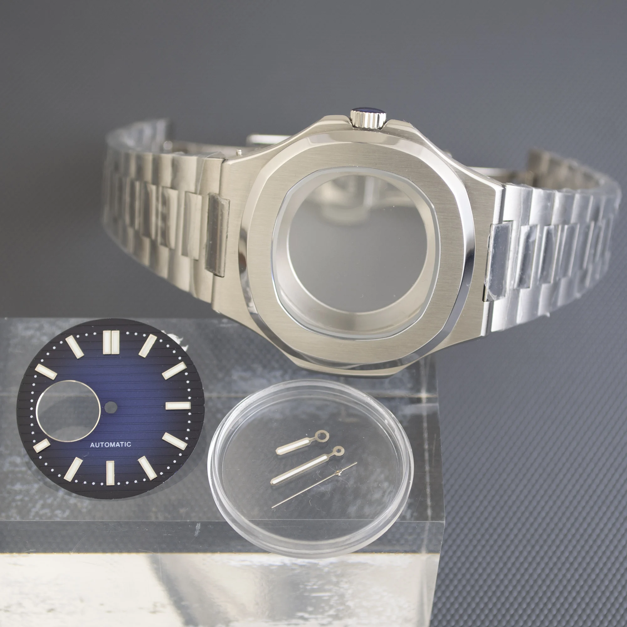

41mm NH35 Case Stainless Steel for Nautilus Case Strap NH35 NH36 NH38 Movement 30.5mm Dial Men Watch Repair Replacement Cases