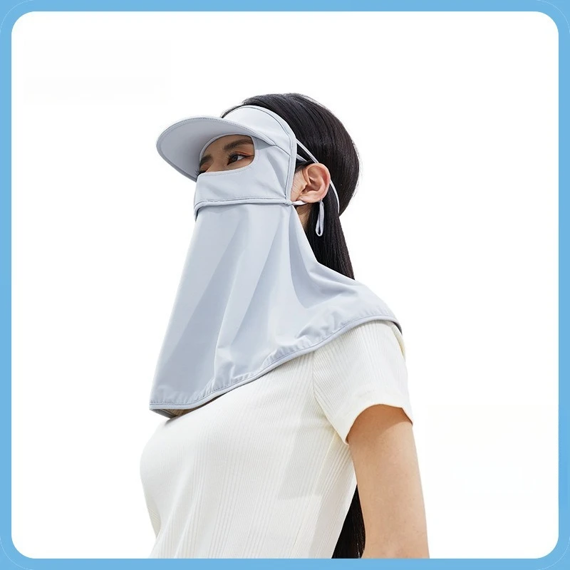 Hat brim and neck protection integrated face mask women's eye corner sunshade mask sun protection mask UV protection mask