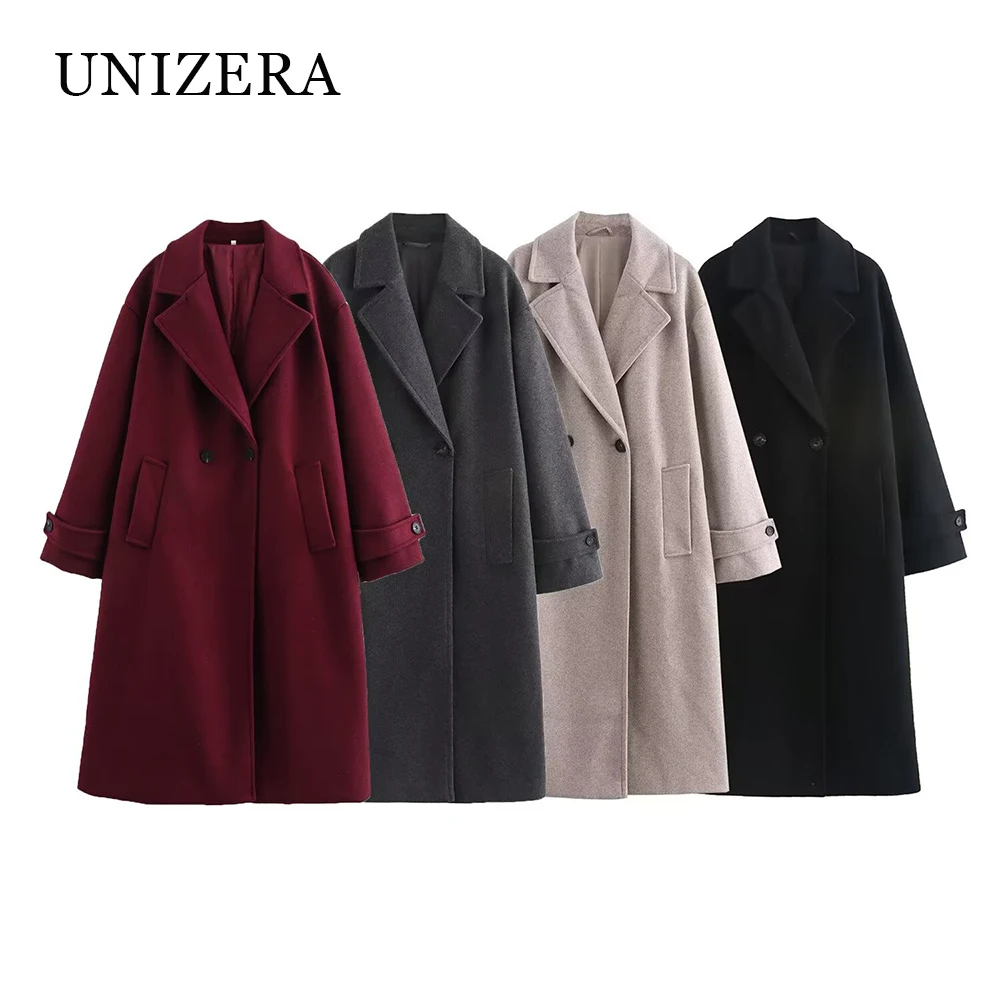 

Autumn New Women's Clothing Style Fashionable Tri color Luxury Loose Collar Long Sleeve Coat