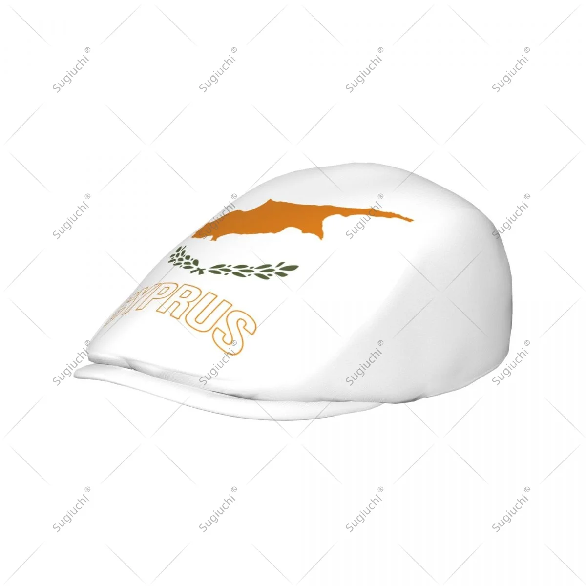 Forward cap Cyprus Flag Men Women Flat Newsboy Driving Hat Cap Short Brim for Driving Daily visors hat