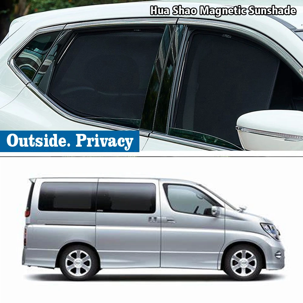 Magnetic Car Sunshade Shield Front Windshield Curtain Sun Shade Accessories for Nissan Elgrand E51 Highway Star 2wd 2000 - 2010