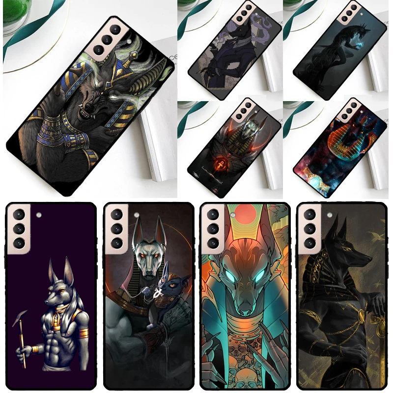 Anubis Ankh Egyptian God Case For Samsung Galaxy S23 S22 Ultra S21 S20 FE Note 10 20 Ultra S8 S9 S10 Plus Cover