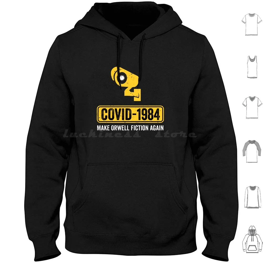 Make Orwell Fiction Again Hoodie cotton Long Sleeve 1984 Orwell 1984 19 George Orwell Big Brother Dystopia Plandemic Theory