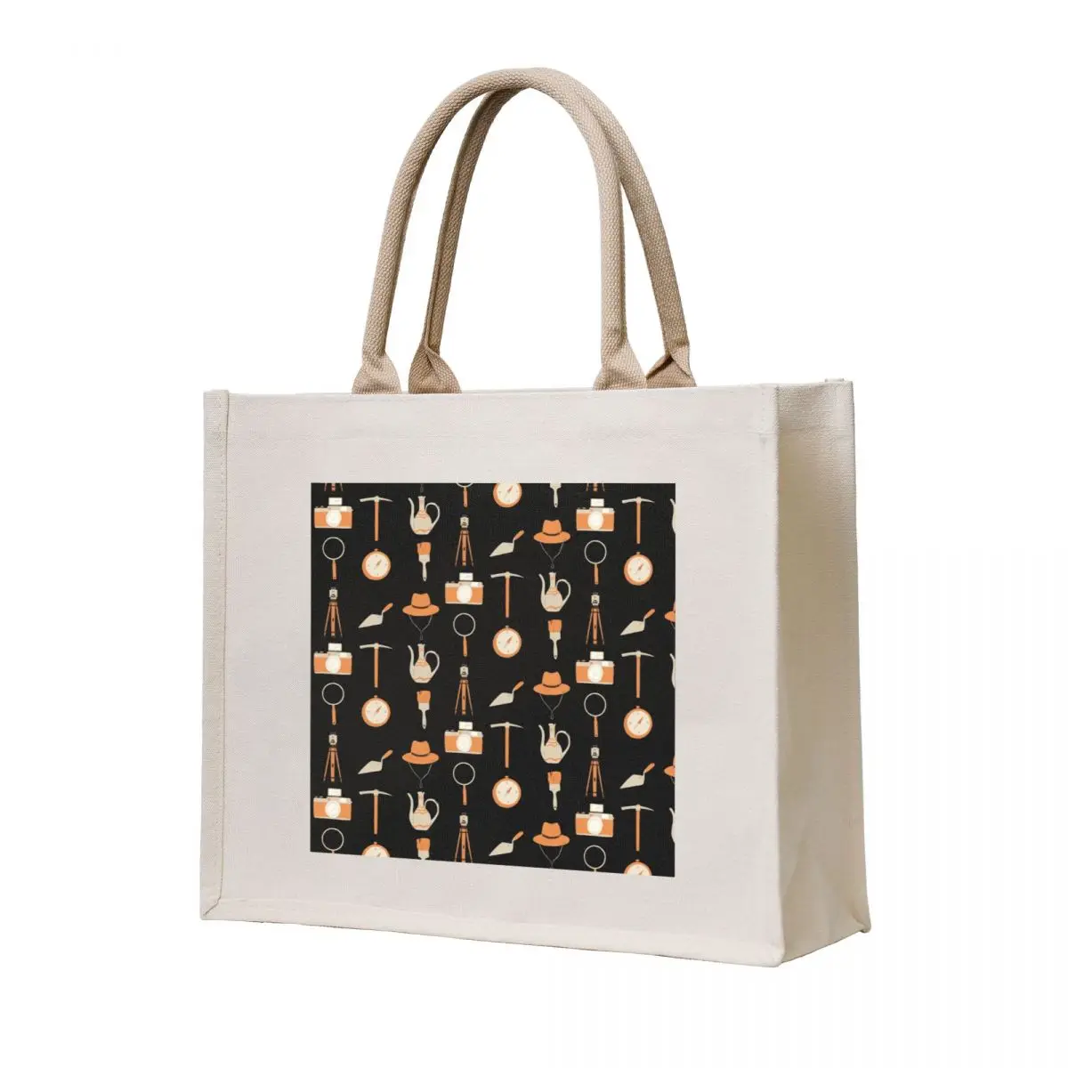 

Archaeology Pattern - Archaeologist Tools Tote Bag ecological bags shopping trolley bag bag for beach Customizable tote