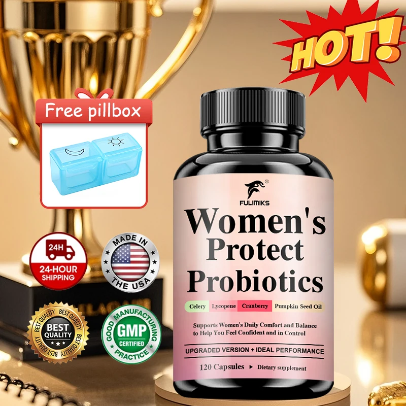 

Капсулы с пробиотиками для женщин, с пребиотиками и ликопином, для поддержания здоровья кишечника, иммунитета, жизненной силы и активного образа жизни