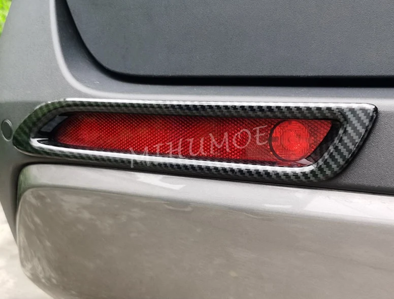 

2 шт., задняя противотуманная фара из углеродного волокна, накладки отражателя бампера для Toyota RAV4 Suzuki Across 2020 2021 2022 2023 2024