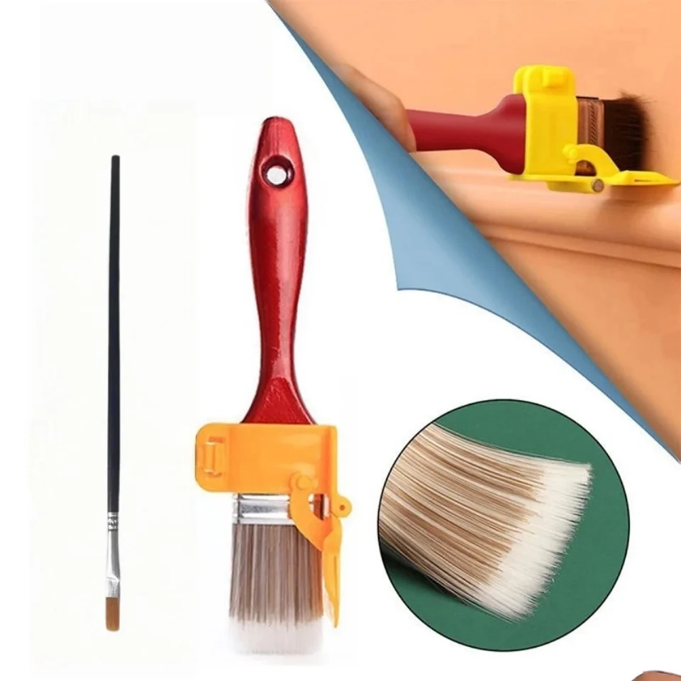 Professional Corner Paint Brush for Walls & Ceilings - Handheld Edger Tool with Clean Cut for Latex Paint, Ideal for Indoor/Outr