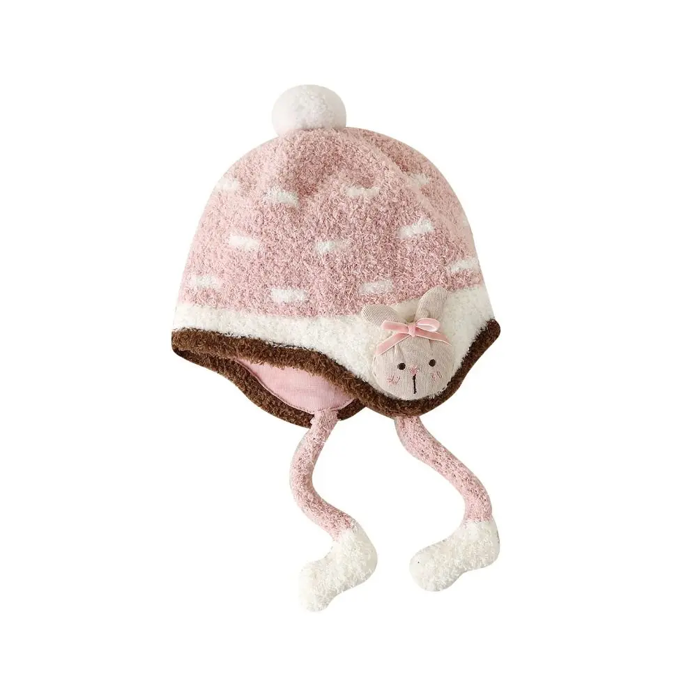 

Lovely Windproof Baby Ear Protection Hat Cartoon Coral Fleece Beanie Hat Thicken Keep Warm Infant Toddler Cap Outdoor