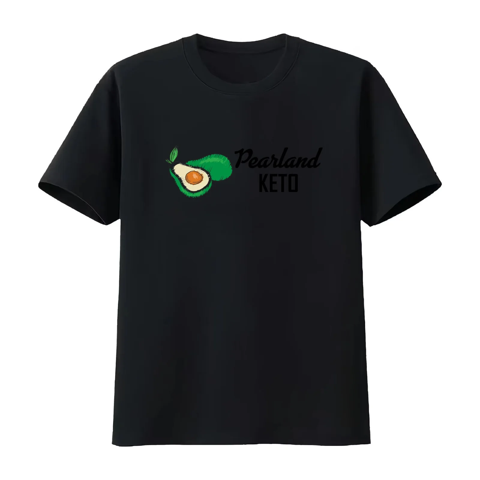 Pearland Keto T-Shirt Summer Casual Cotton Tee Oversized Streetwear Tops Vintage Graphic Print Loose Fit Short Sleeve
