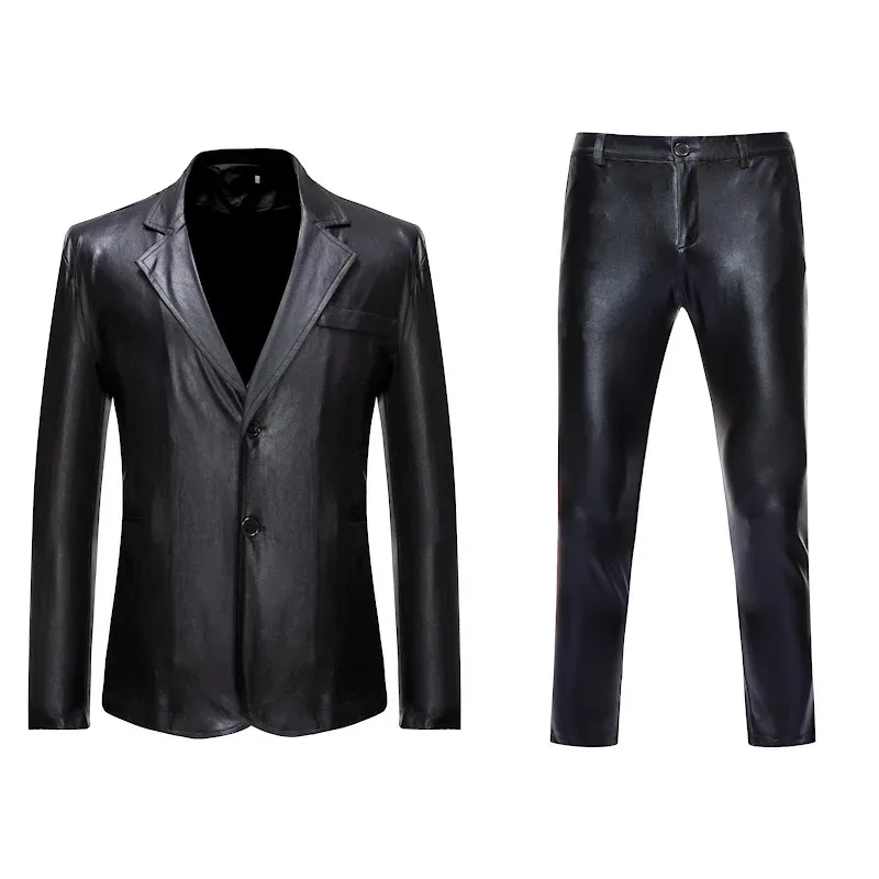 Costume 2 pièces doré brillant pour hommes (Blazer + pantalon), Terno Masculino, robe de soirée DJ Club, costume de smoking pour hommes, vêtements de chanteur de scène