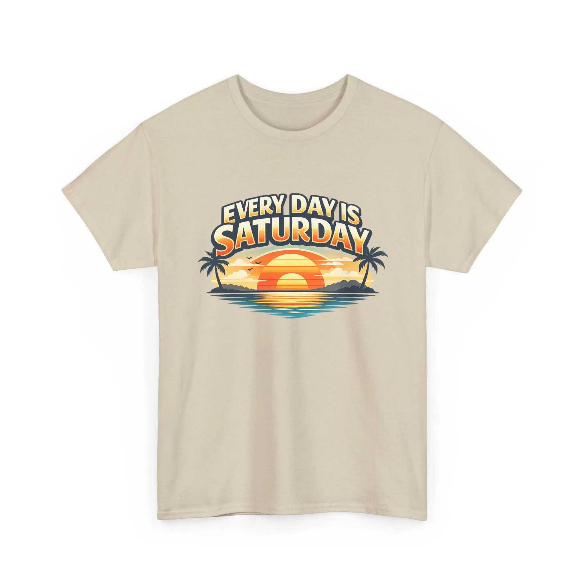 Every Day Is Saturday Shirt, Funny Retirement Gift for Retiree, Relaxing Beach Sunset Retirement Tee, Unisex Retired Life