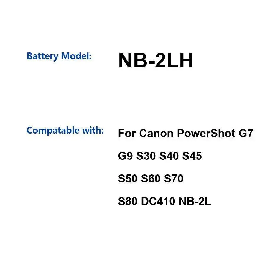 بطارية طويلة الأمد NB-13L NB-2LH 1000-1250Mah لكاميرات Canon Powershot G5x G7 G9 X II