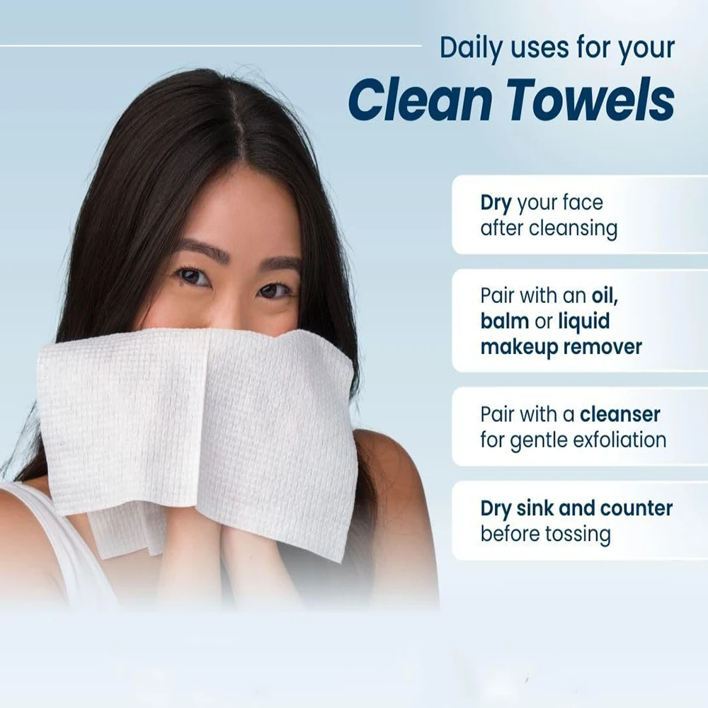 1Pack Disposable Face Towels Thick Face Towel Make Up Tissue Soft Facial Cleansing Cleanser Towelettes Skin Care Washing