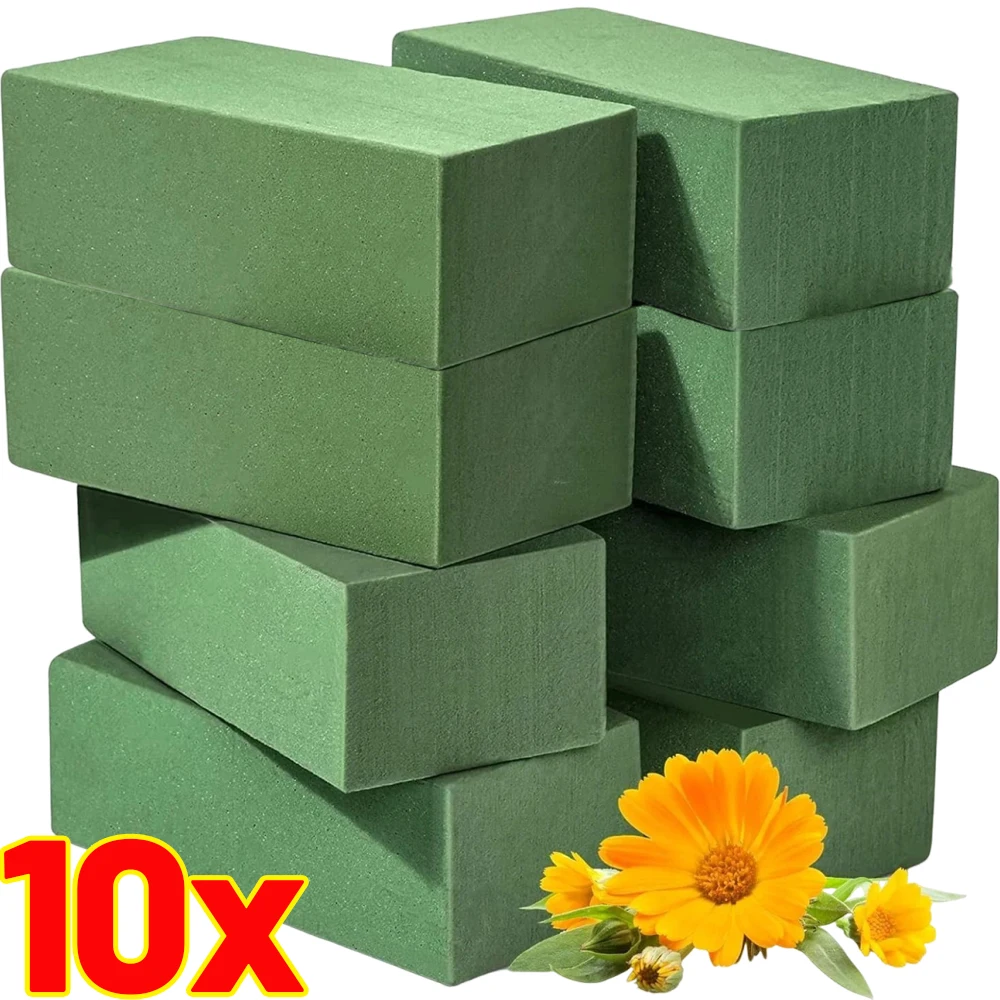 Bloque de esponja hidratante de flores frescas, ladrillos de espuma florales absorbentes cortables, esponja de floristería húmeda y seca, decoración del banquete de boda