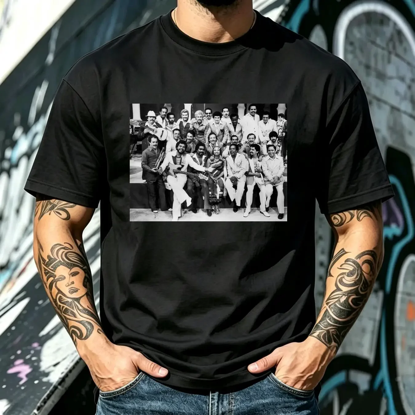 washed T Shirt Vintage Fania All Stars With salsa n soul S M L XL 2XL long or short sleeves vintage Washed