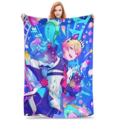 Tsukasa Plush Blanket Project Sekai Creative Throw Blanket for Home 125*100cm Bedspreads