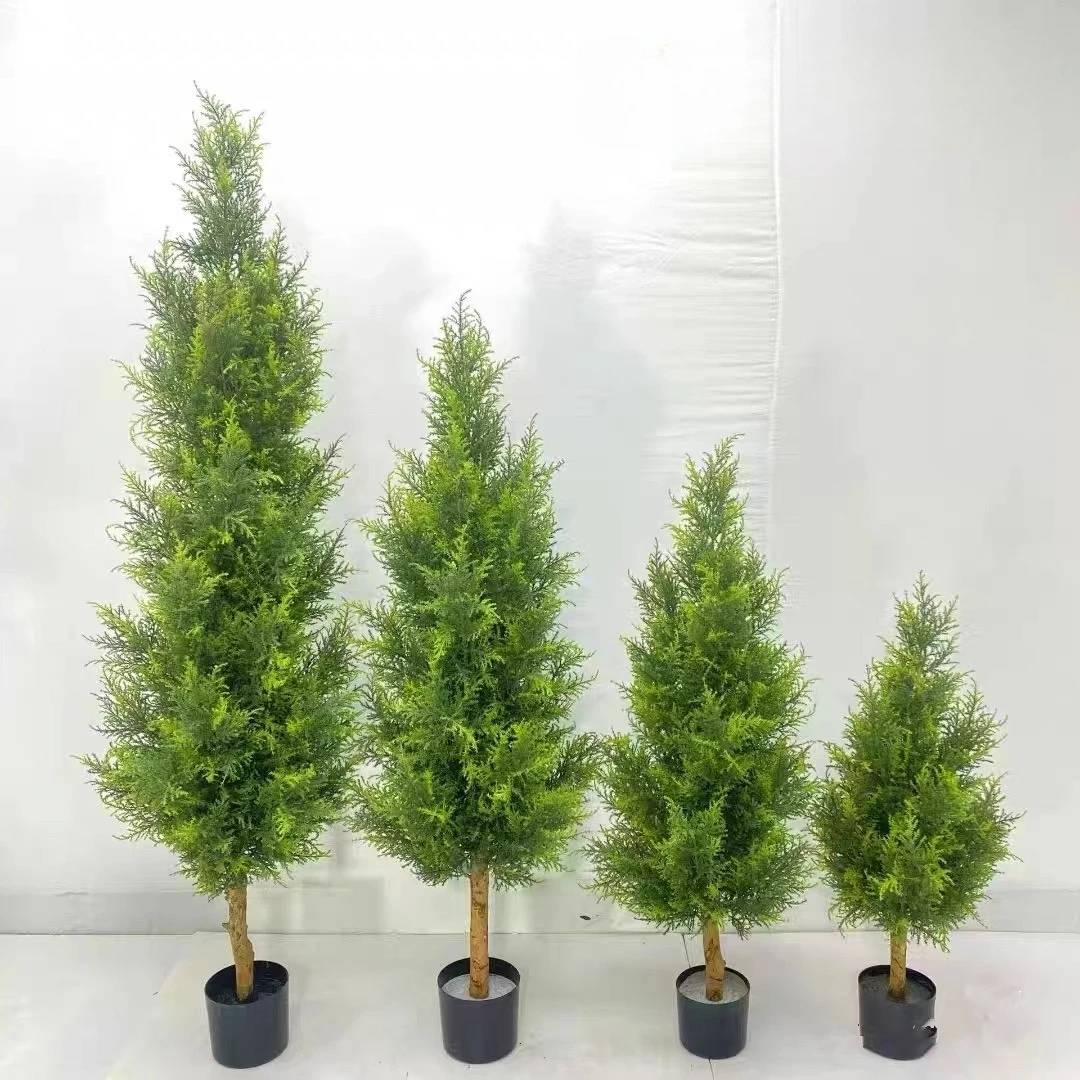 

Simulation Potted Plants Artificial Imitation of Cypress Leaves Fake Tree for Garden Decoration Ornaments Can Landscape Creation
