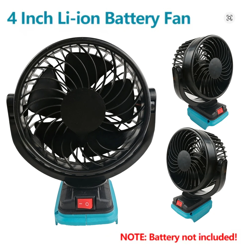 21V 5 Inch Wireless Lithium Battery Fan Portable Metal Table Strong Airflow For Outdoor Camping Stall Office Home Cooling Tool