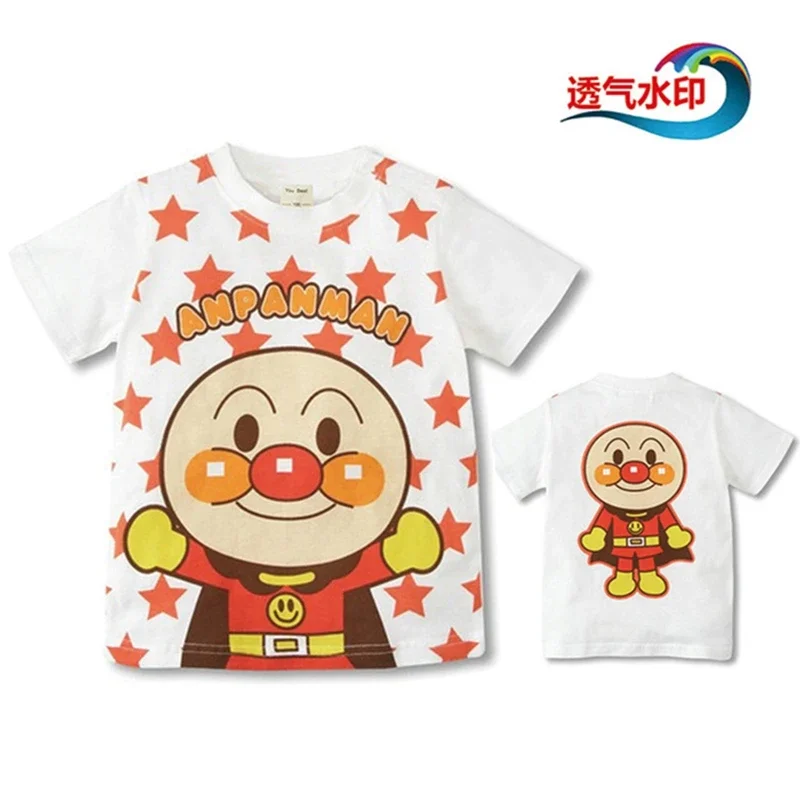 New Cartoon Anpanman Kids T Shirt For Summer Children Baby Boy Girl Short Sleeve T-Shirts Cotton Clothes Toddler Tops Tees Shirt