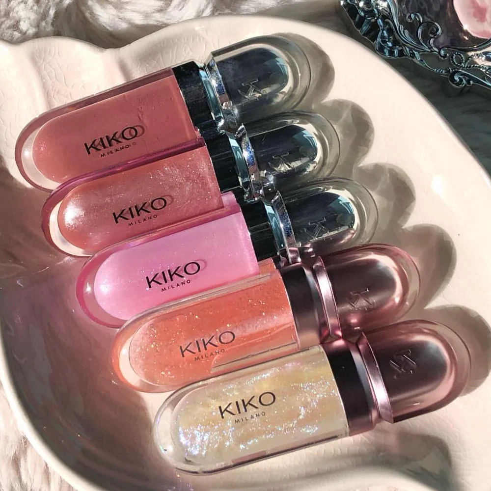Kiko Milano 3D Hydra Lip Gloss Moisturizing Lip Glaze Glass Glitter Mirror Plumping Non-Sticky Waterproof Natural Lips Makeup