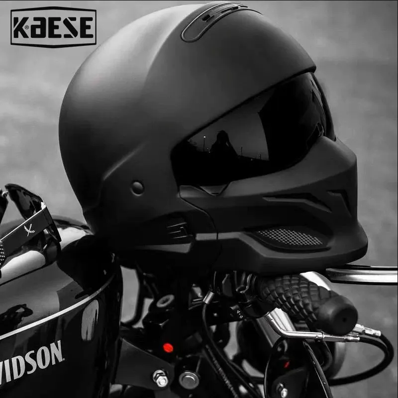 

Scorpion Motorcycle Helmets ABS Retro Combination Full Face Helmet Built-in Lens Four Seasons Adult Men Women DOT Approved Moped